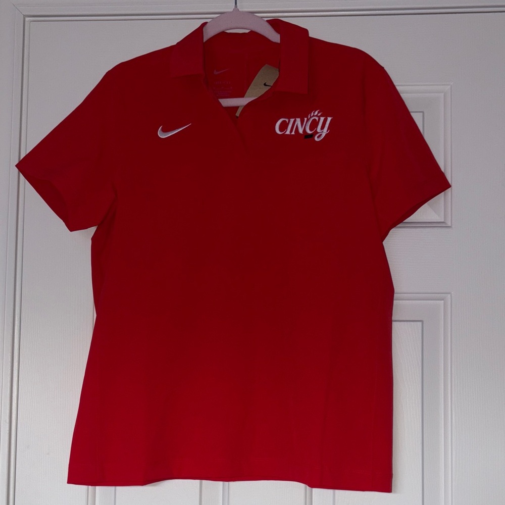 Nike Red Polo with Cincy Logo